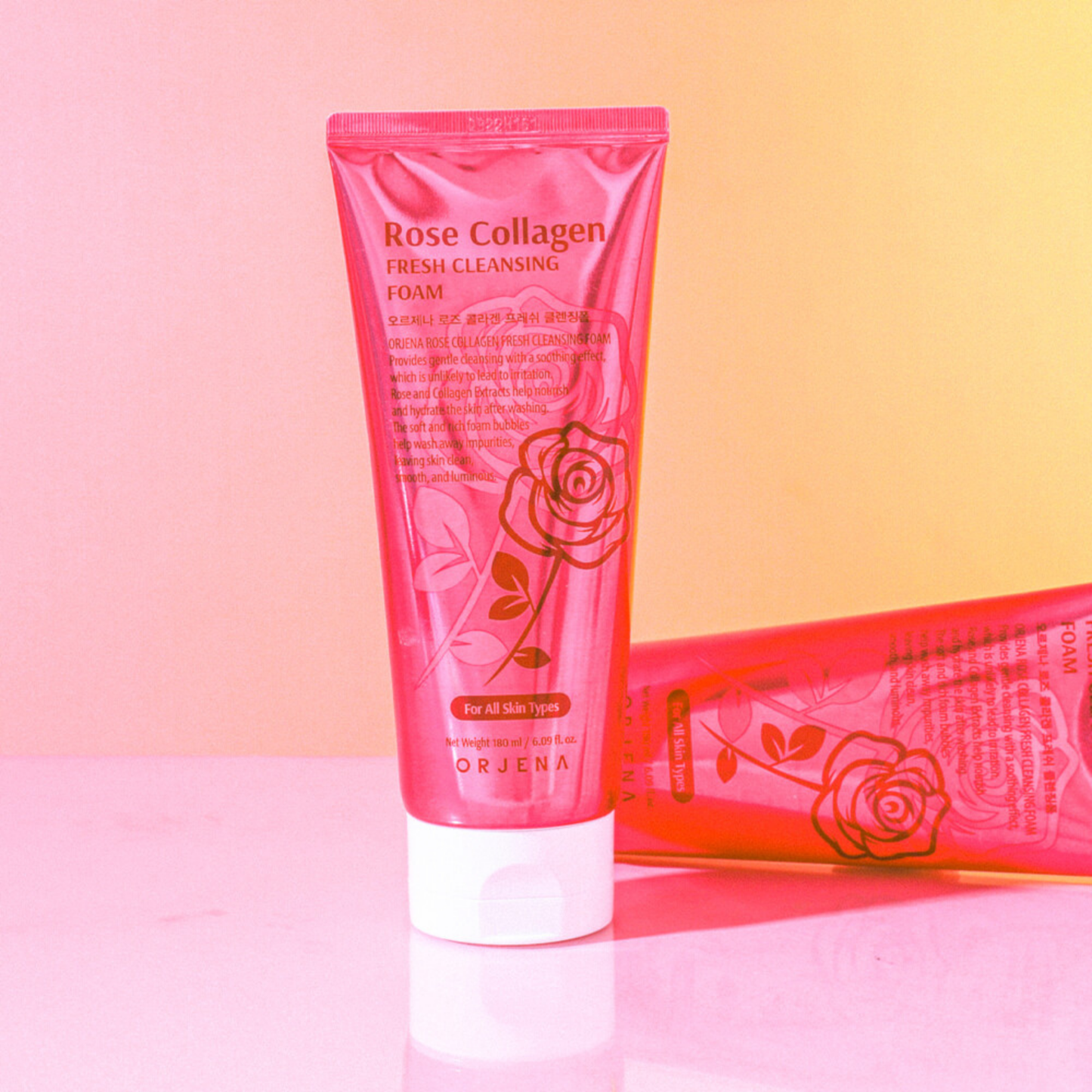 ORJENA ROSE COLLAGEN FRESH CLEANSING FOAM 180ML