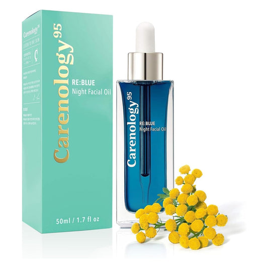 CARENOLOGY Aceite Facial Nocturno Carenology95 BLUE Night Facial Oil 50ml – Nutritivo y Reparador para Piel Sensible y Delicada