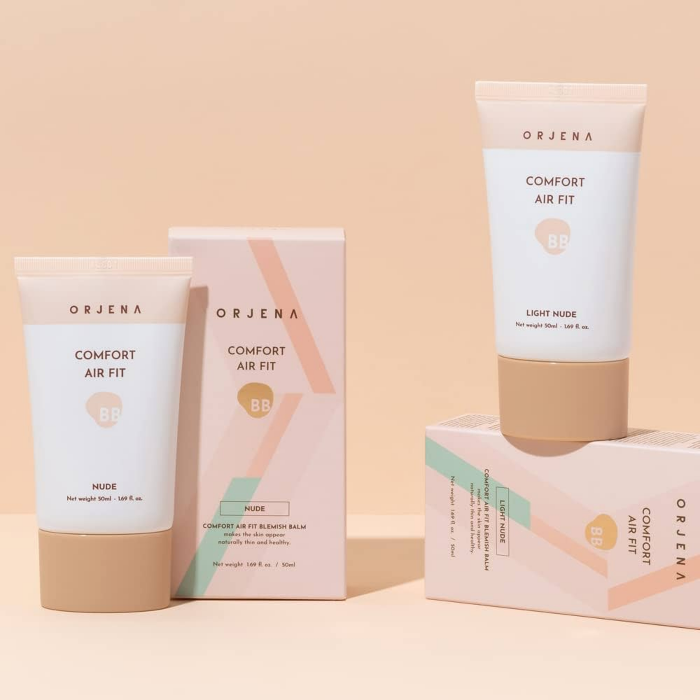 ORJENA Comfort Air Fit BB Cream No.23 Nude 50ml – BB Cream Ligera con Cobertura Natural, Hidratación y Protección Solar SPF para Piel Media