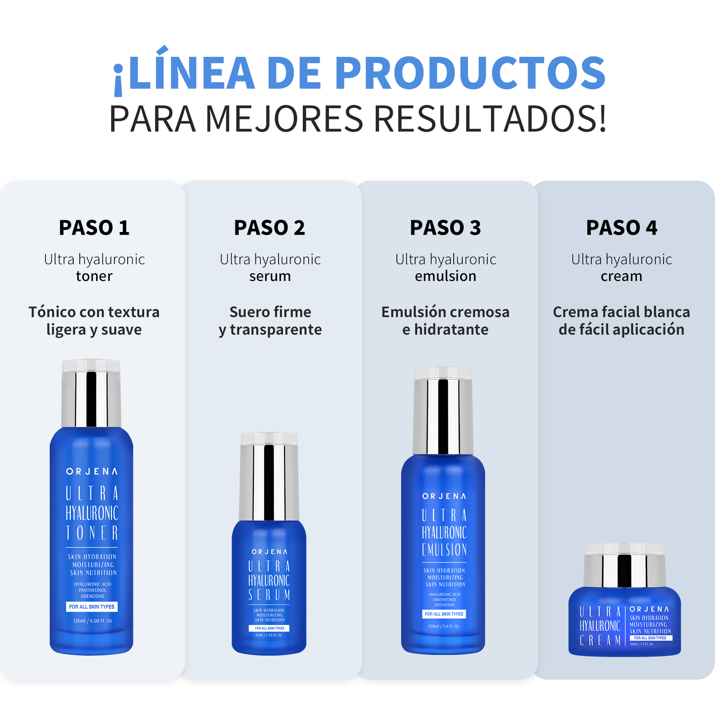 ORJENA Ultra Hyaluronic Cream 50ml – Crema Hidratante Profunda con 11 Tipos de Ácido Hialurónico y Extracto de Okra para Piel Suave y Elástica