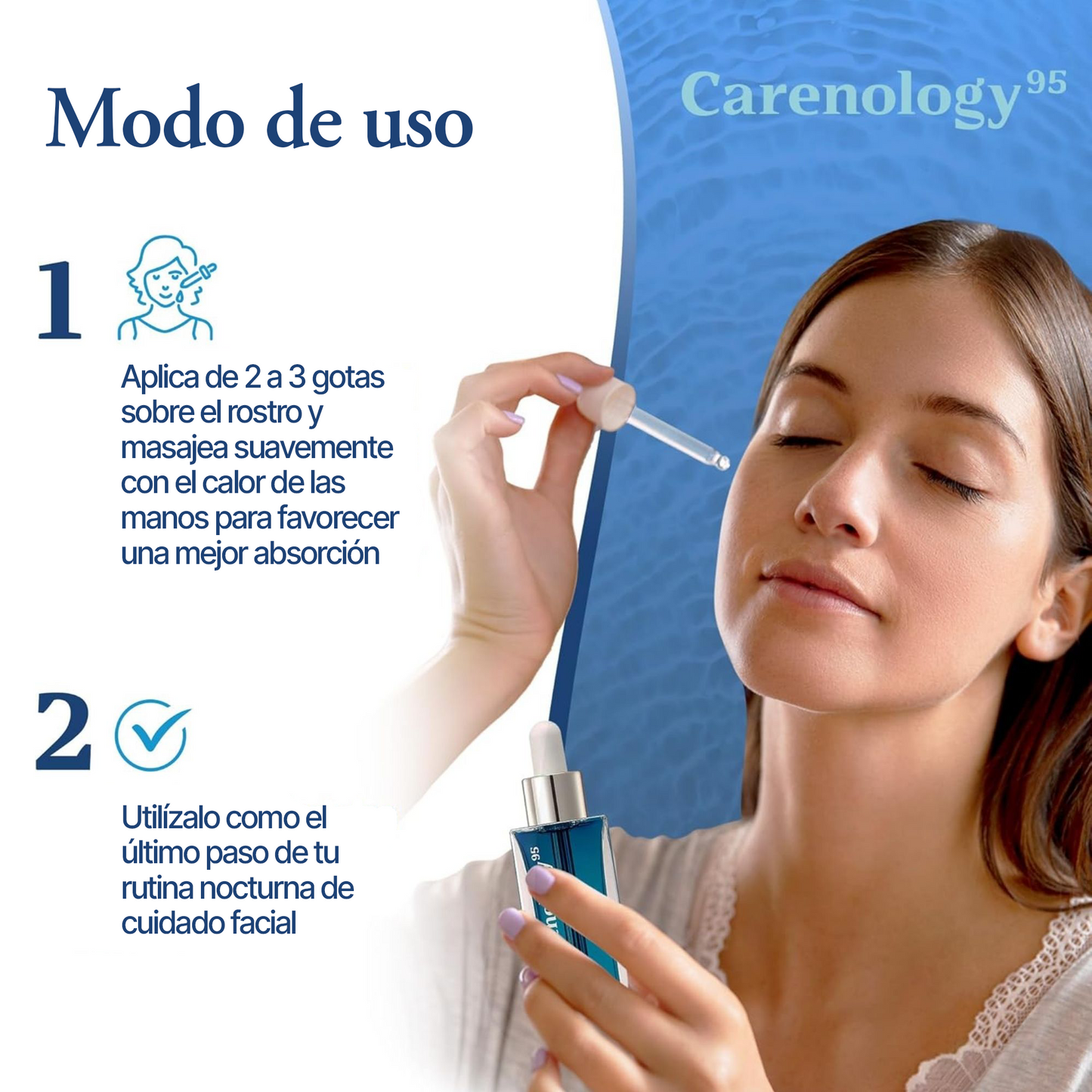 CARENOLOGY Aceite Facial Nocturno Carenology95 BLUE Night Facial Oil 50ml – Nutritivo y Reparador para Piel Sensible y Delicada