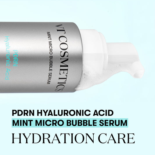 VT Cosmétics PDRN HYLURONIC MINT MICRO BUBBLE SERUM