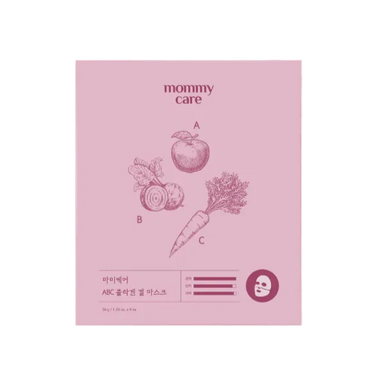 MOMMY CARE ABC Collagen Gel Mask 36g*4pcs – Mascarilla Facial Coreana con Extractos Detox de Manzana, Remolacha y Zanahoria y Colágeno de Baja Molecularidad