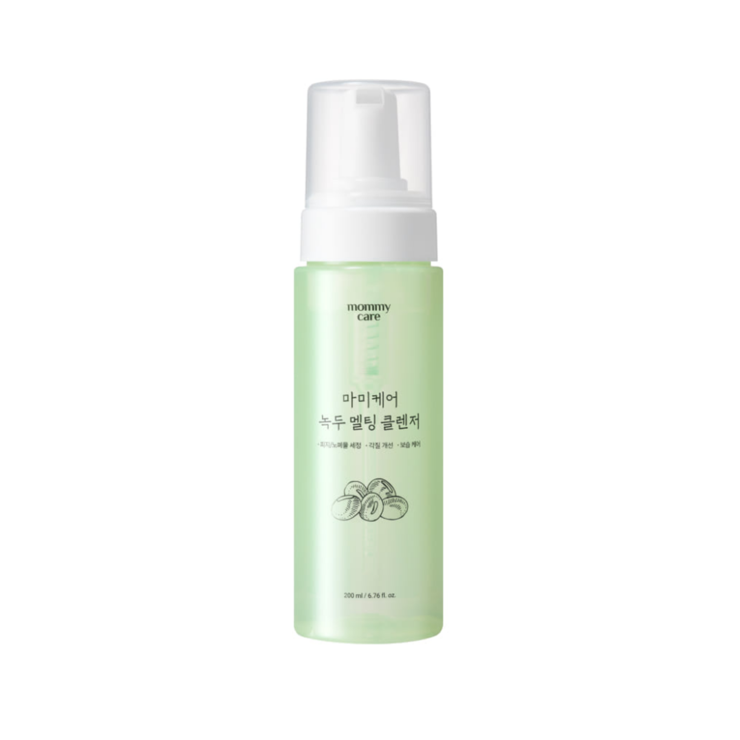 MOMMY CARE Mung Bean Melting Cleanser 200ml – Limpiador Facial Coreano con Extracto de Frijol Mung y Burbujas Desmelting para Piel Suave y Detoxifica
