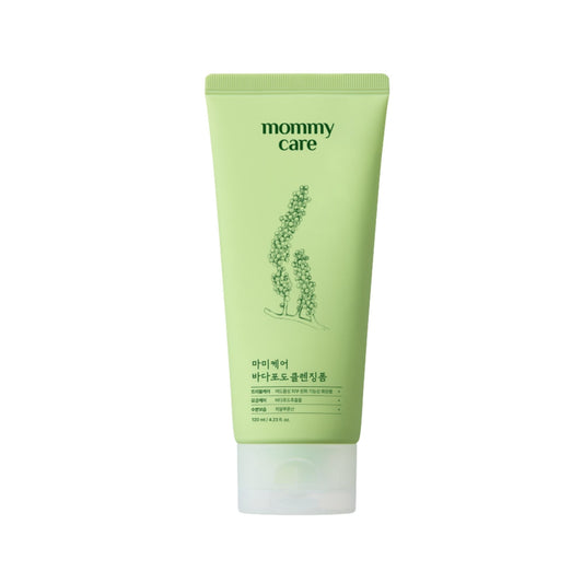 MOMMY CARE Sea Grape Cleansing Foam 120ml – Espuma Limpiadora Coreana con Extracto de Uva Marina, Ácido Hialurónico Triple y Cápsulas Exfoliantes Suaves