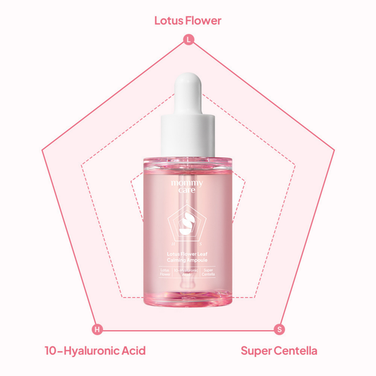 MOMMY CARE Lotus Leaf Calming Ampoule 50ml – Sérum Facial Coreano Calmante e Hidratante con Extractos de Loto, Centella Asiática y Árbol de Té