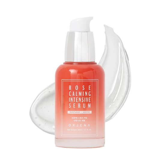 ORJENA Rose Calming Intensive Serum 50ml – Suero Facial Calmante e Hidratante con Agua de Rosas, Ácido Hialurónico Triple y Centella Asiática