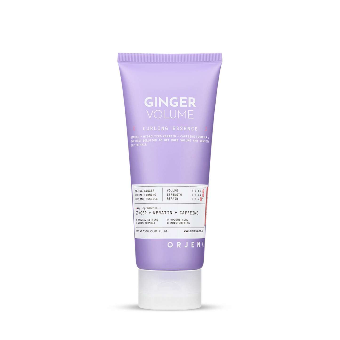 ORJENA Ginger Volume Firming Curling Essence 150ml – Esencia para Rizos con Extracto de Jengibre, Keratina y Aceites Naturales para Definir y Nutrir