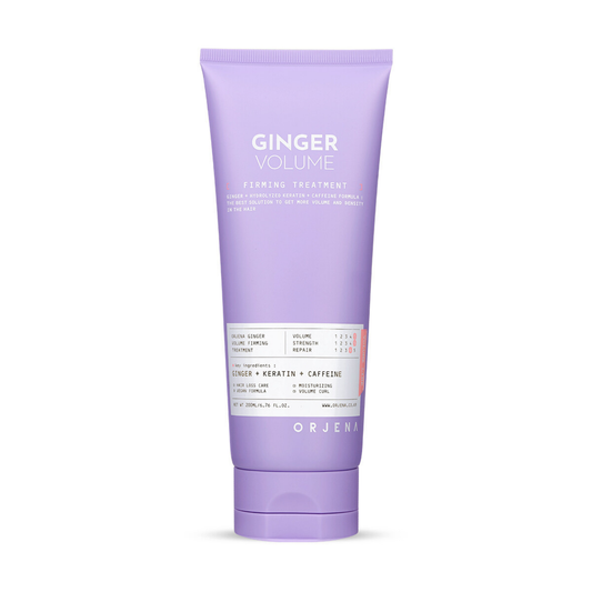 ORJENA Ginger Volume Firming Treatment 200ml – Tratamiento Voluminizador con Extracto de Jengibre, Keratina y Cafeína para Fortalecer y Nutrir el Cabello