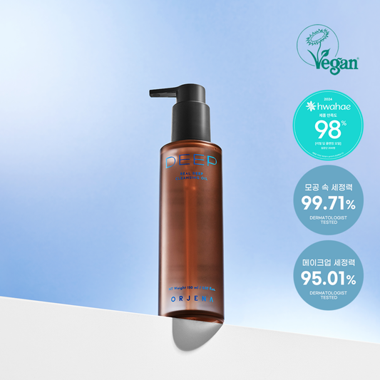 ORJENA Real Deep Cleansing Oil 150ml – Aceite Limpiador Profundo con 7 Aceites Naturales y Colágeno Hidrolizado para Piel Suave y Equilibrada