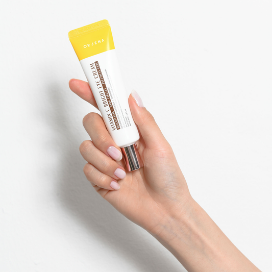 ORJENA Vitamin C Bright Eye Cream 30g – Crema Contorno de Ojos Iluminadora con Vitamina C, Niacinamida y Colágeno Hidrolizado