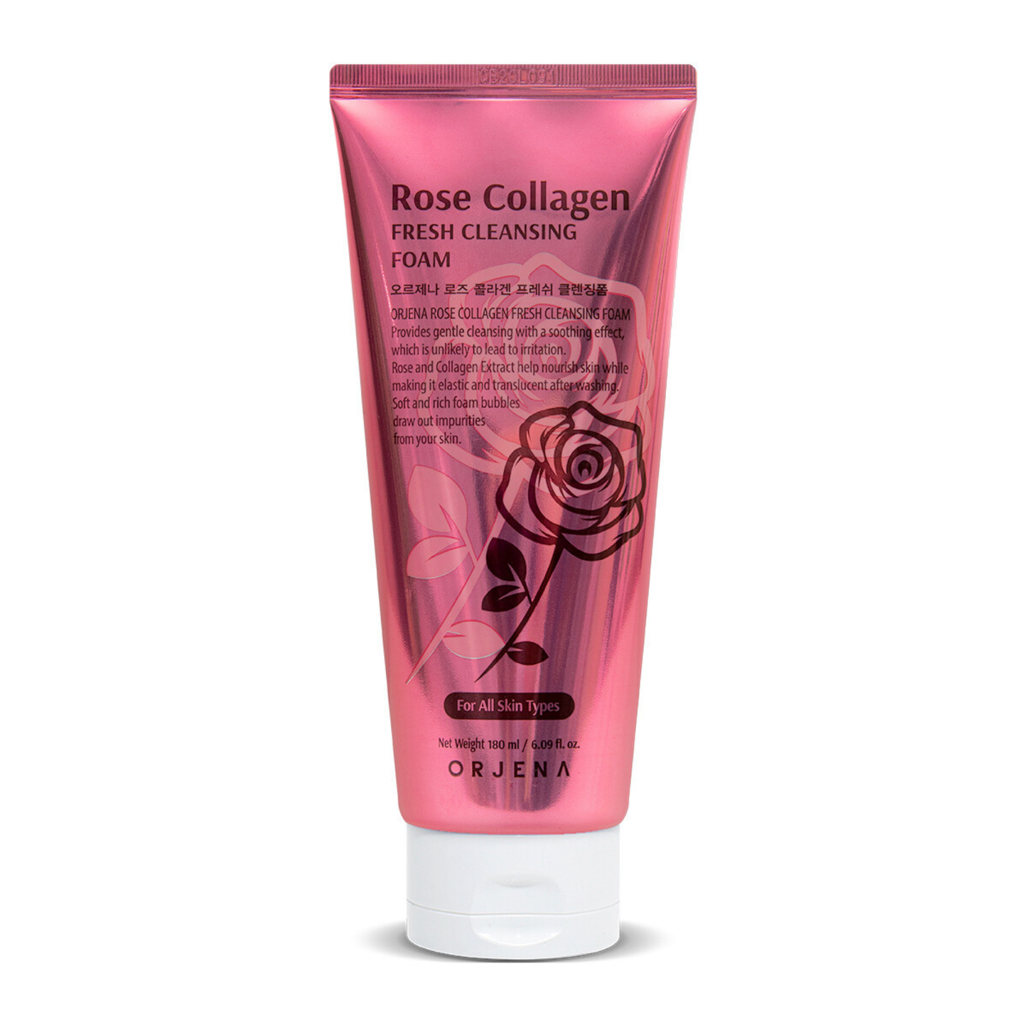 ORJENA ROSE COLLAGEN FRESH CLEANSING FOAM 180ML
