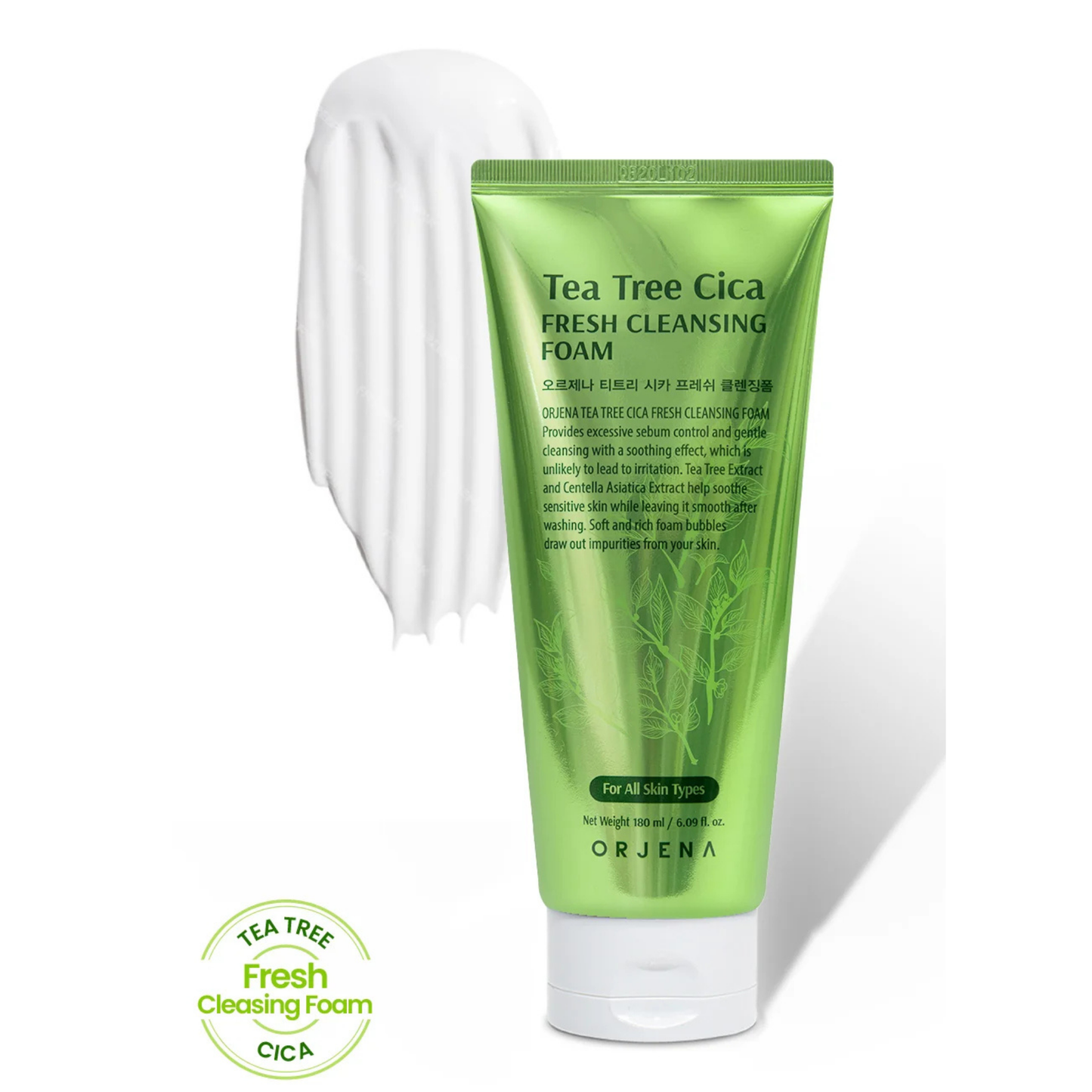 ORJENA TEA TREE CICA FRESH CLEANSING FOAM 180ML