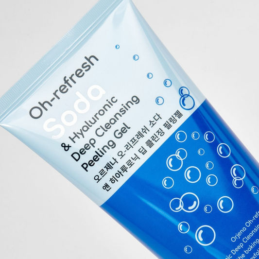 ORJENA Oh-Refresh Soda & Hyaluronic Deep Cleansing Gel 180ml – Gel Limpiador Facial Profundo con Burbujas de Soda y Ácido Hialurónico para Hidratación