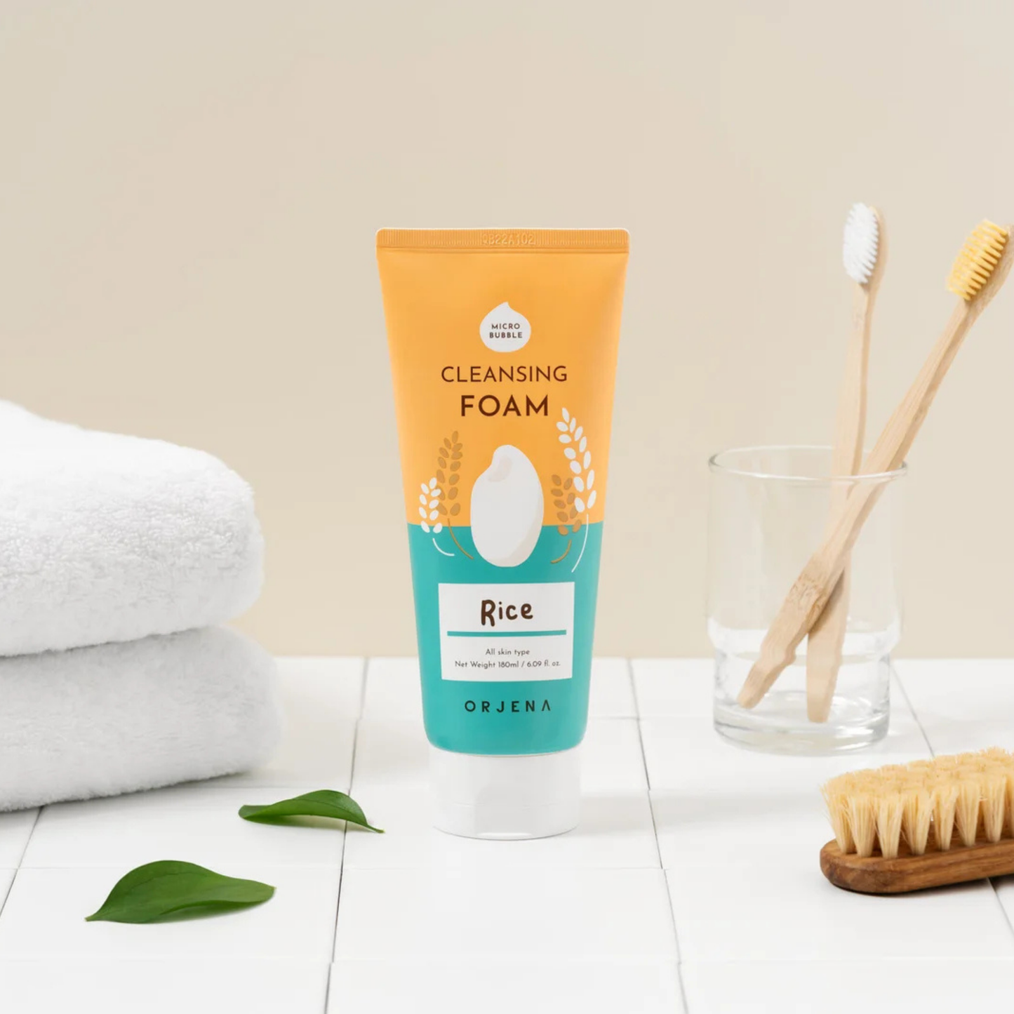 ORJENA SMILE DAY CLEANSING FOAM RICE 180ML