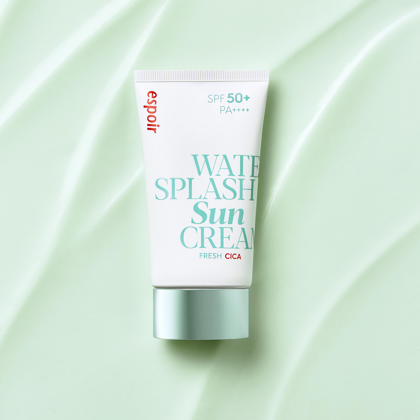 ESPOIR Water Splash Suncream Fresh Cica SPF50+ PA+++ 50ml - Protector Solar Calmante con Centella Asiática, Textura Acuosa y Sin Residuo Blanco
