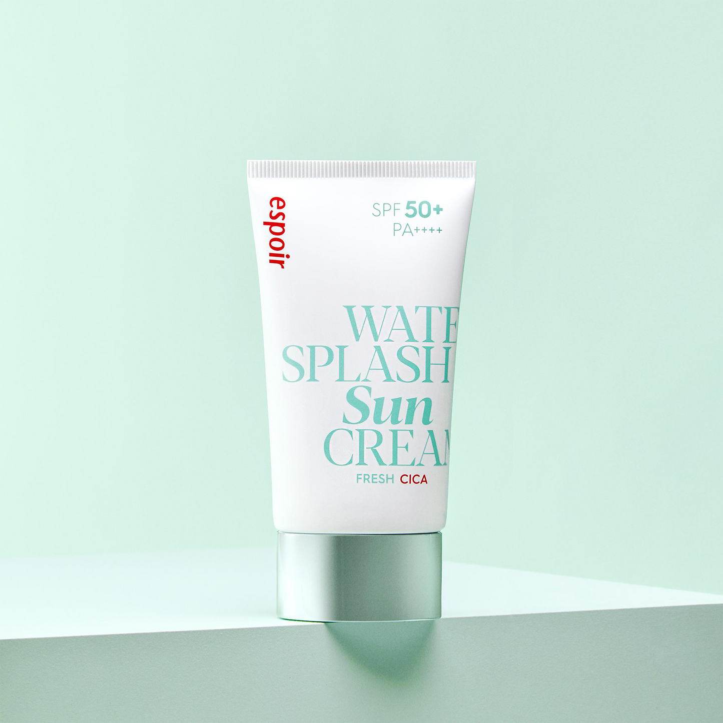ESPOIR Water Splash Suncream Fresh Cica SPF50+ PA+++ 50ml - Protector Solar Calmante con Centella Asiática, Textura Acuosa y Sin Residuo Blanco