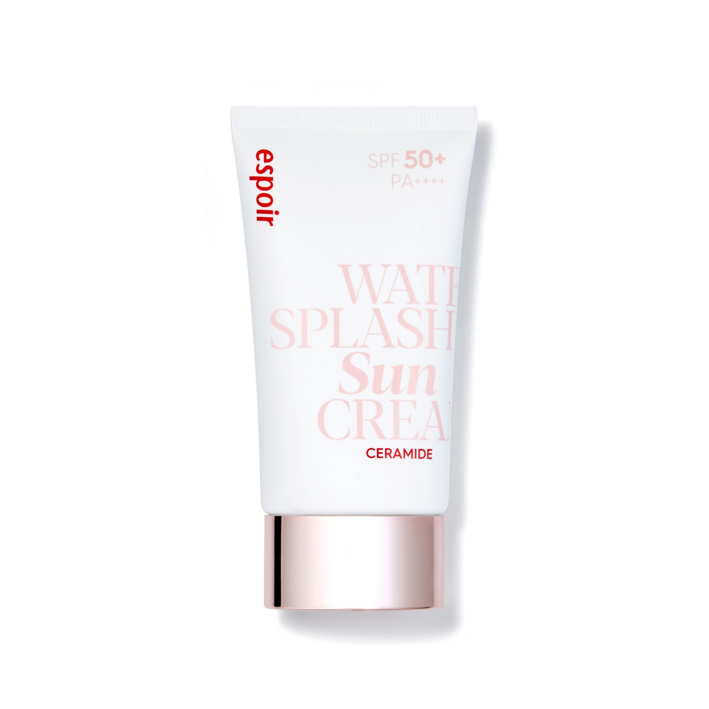 ESPOIR Water Splash Suncream Ceramide SPF50+ PA+++ 50ml - Protector Solar Hidratante Refrescante con Ceramidas, Textura Acuosa y Acabado No Blanco