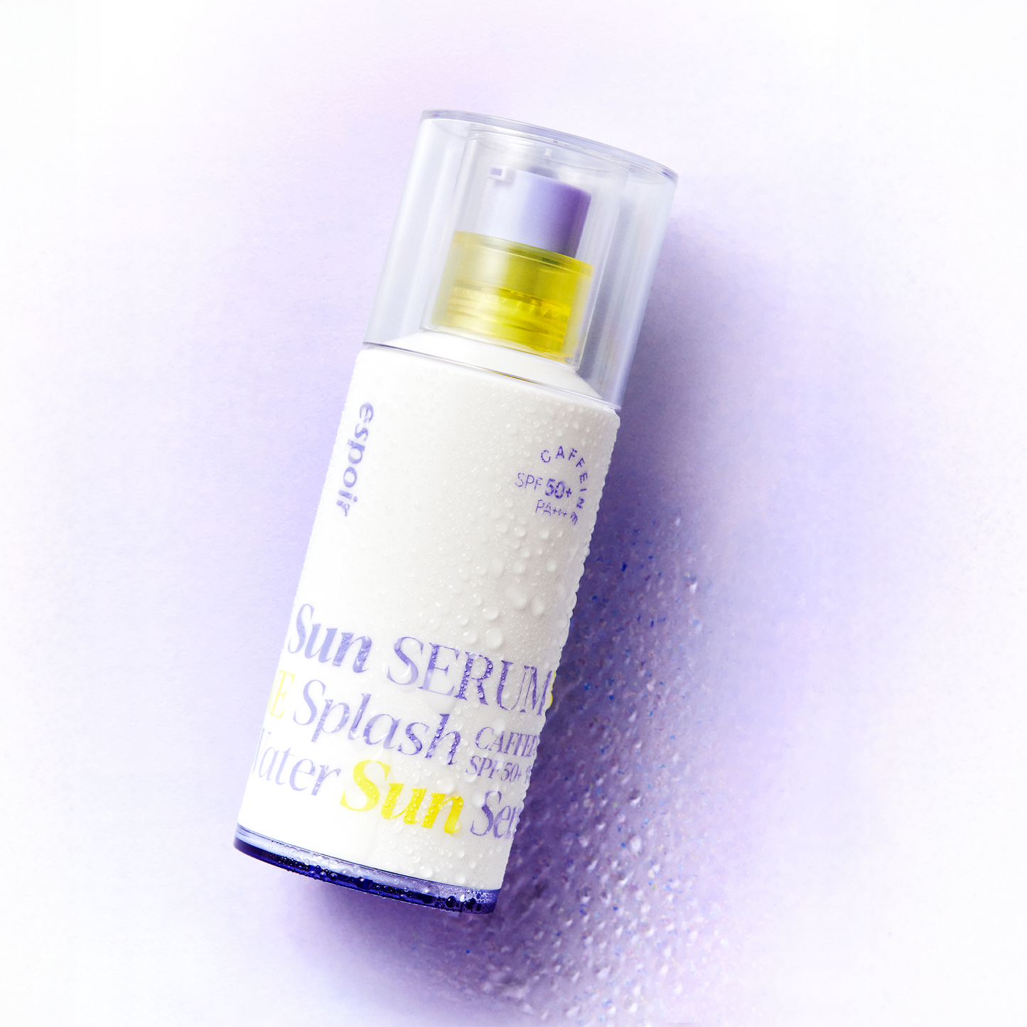 ESPOIR Water Splash Sun Serum SPF50+ PA+++ 50ml - Suero Solar Ultra Ligero con Ácido Hialurónico, Péptidos y Textura Acuosa Hidratante