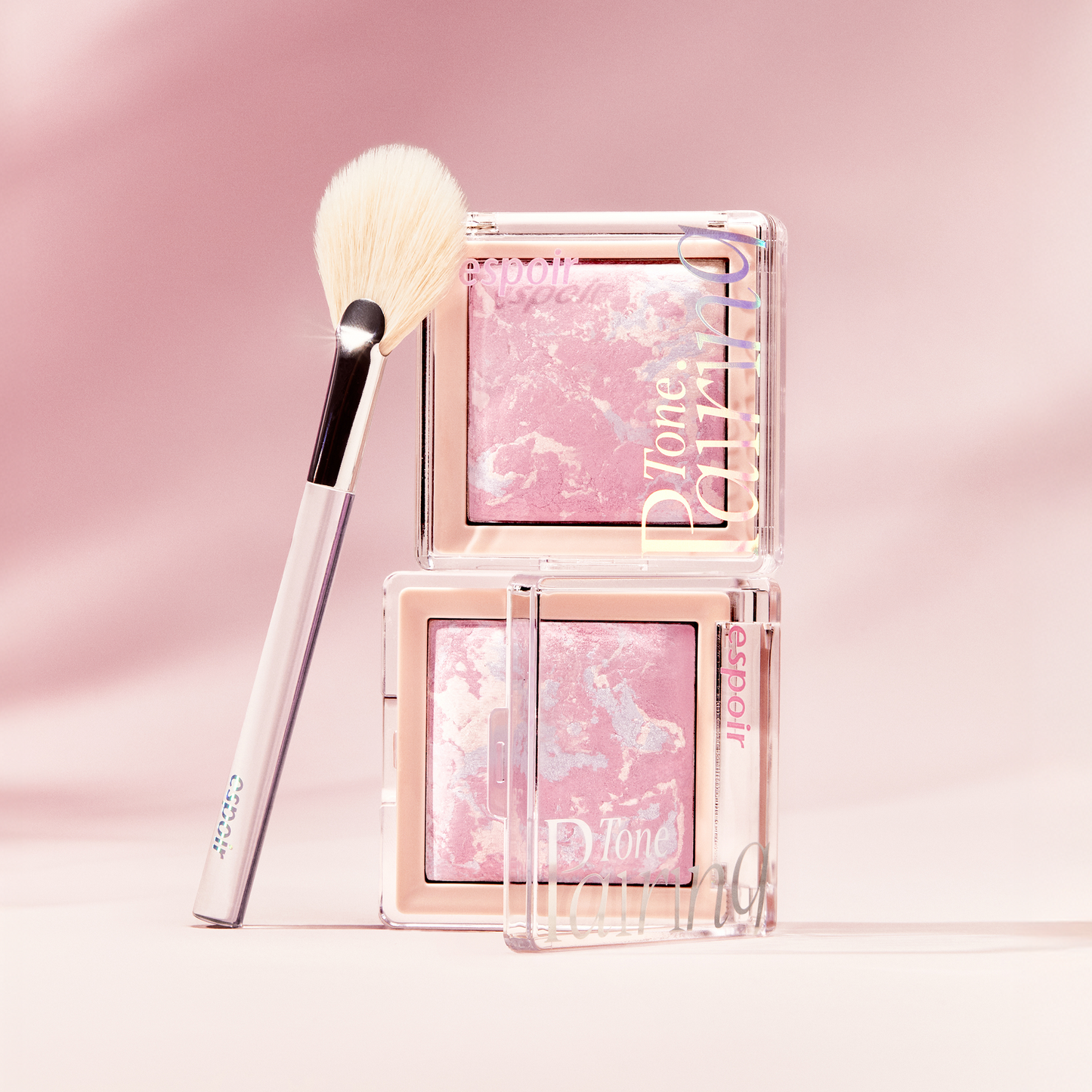 Espoir Tone Pairing Highlighter#2 Pink Marine 9.6g - Iluminador Dual Tone con Acabados Glow Natural y Champagne para Pómulos, Nariz y Arco Cupido Esculpidos