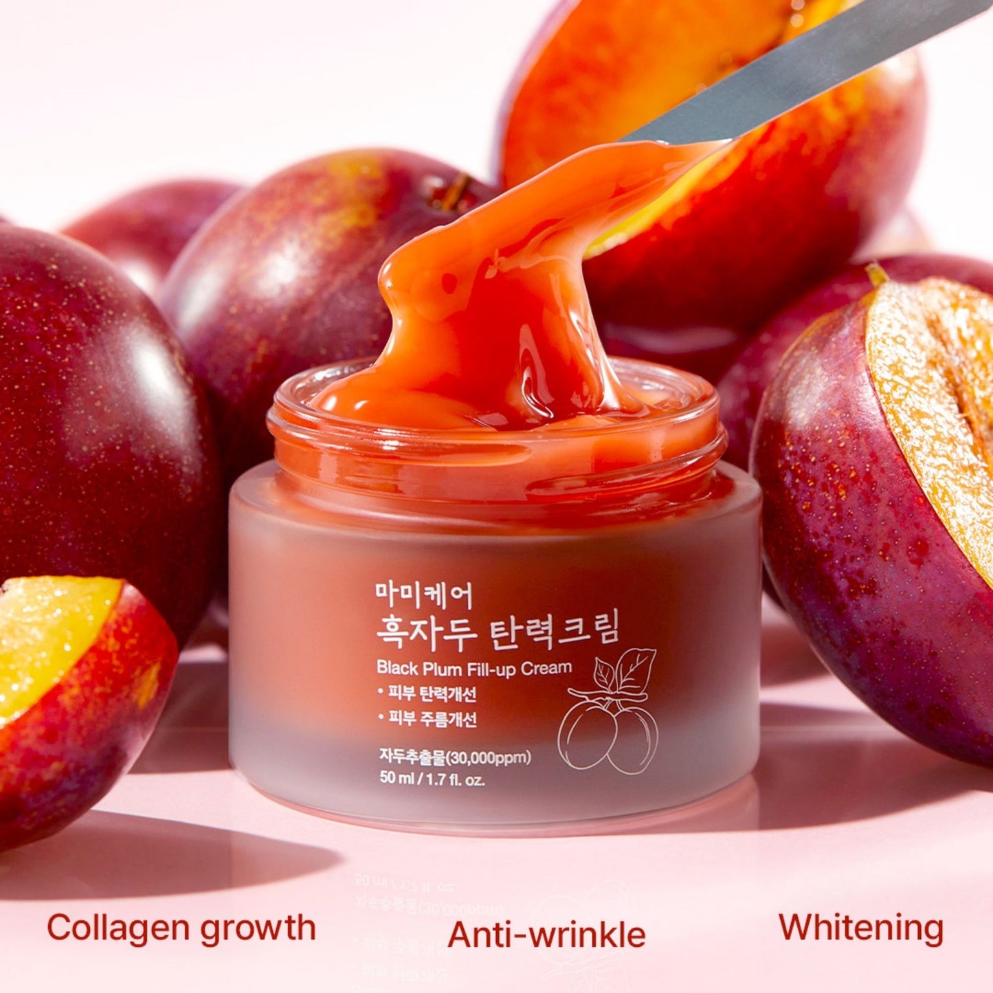 MOMMY CARE Black Plum Fill Up Cream 50ml – Crema Facial Coreana Reafirmante con Extracto de Ciruela Negra y Complejo BL_Fill-Up para Piel Firme y Juvenil