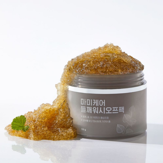 MOMMY CARE Perilla Whitening Wash Off Pack 100g – Pack Facial Exfoliante con Extracto de Perilla para Iluminar y Renovar la Piel