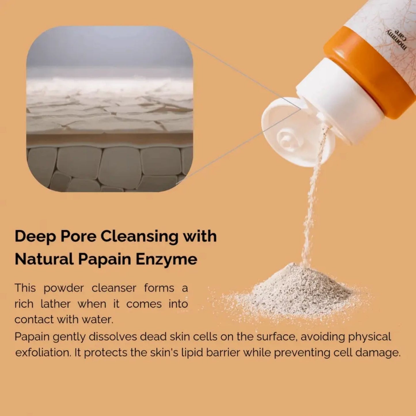 MOMMY CARE Yulmu Enzyme Cleanser 50g – Limpiador Facial en Polvo con Extracto Natural de Yulmu y Enzima de Papaya para Piel Suave y Renovada