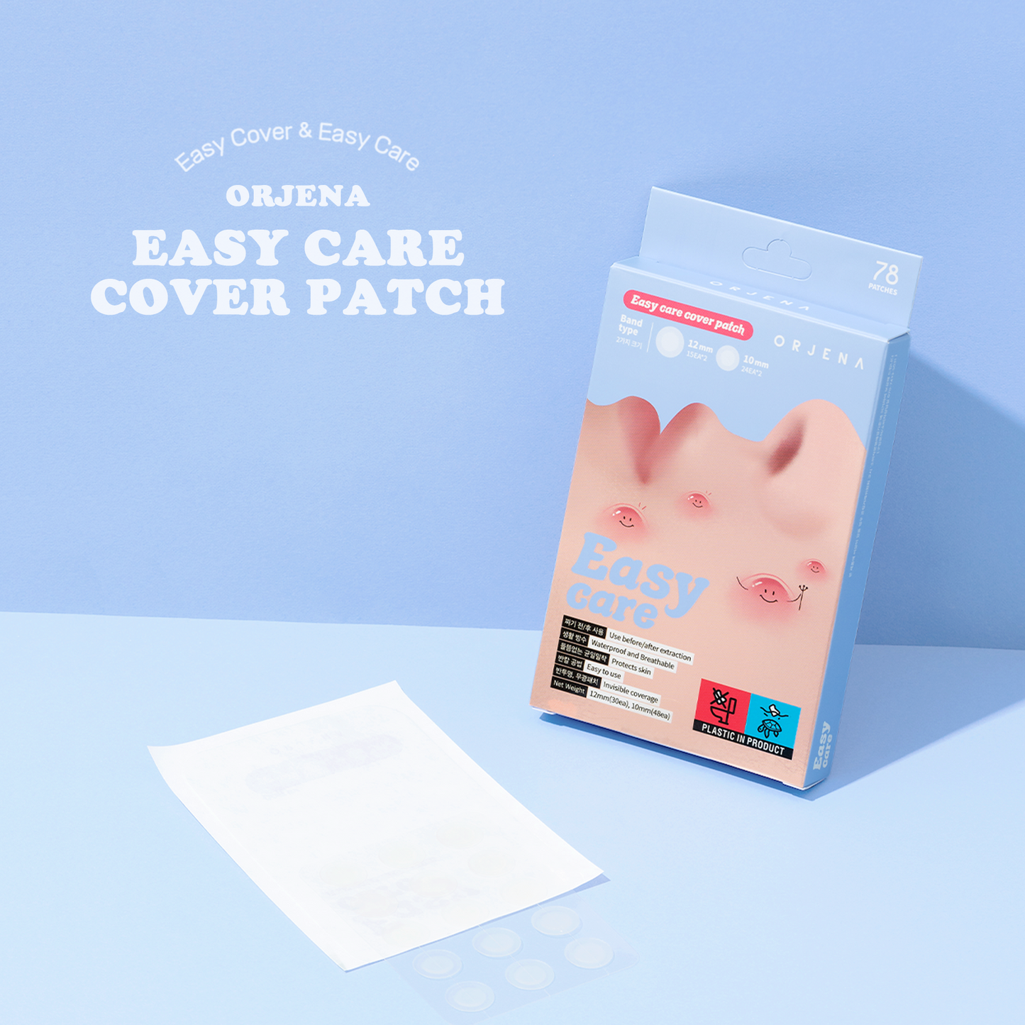 ORJENA Easy Care Cover Patch – Parches Hidrocoloides para Acné, Protección Invisible y Cuidado Efectivo