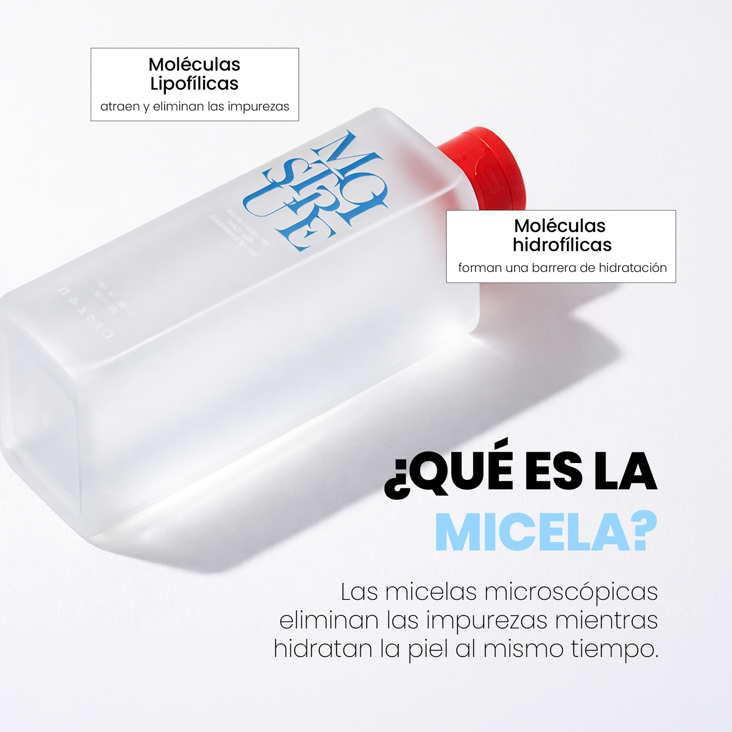 ORJENA Aqua Moisture Micellar Cleansing Water 300ml – Agua Micelar Hidratante con Ácido Hialurónico y Extracto de Té Verde para Limpieza Suave y Equilibrio de la Piel