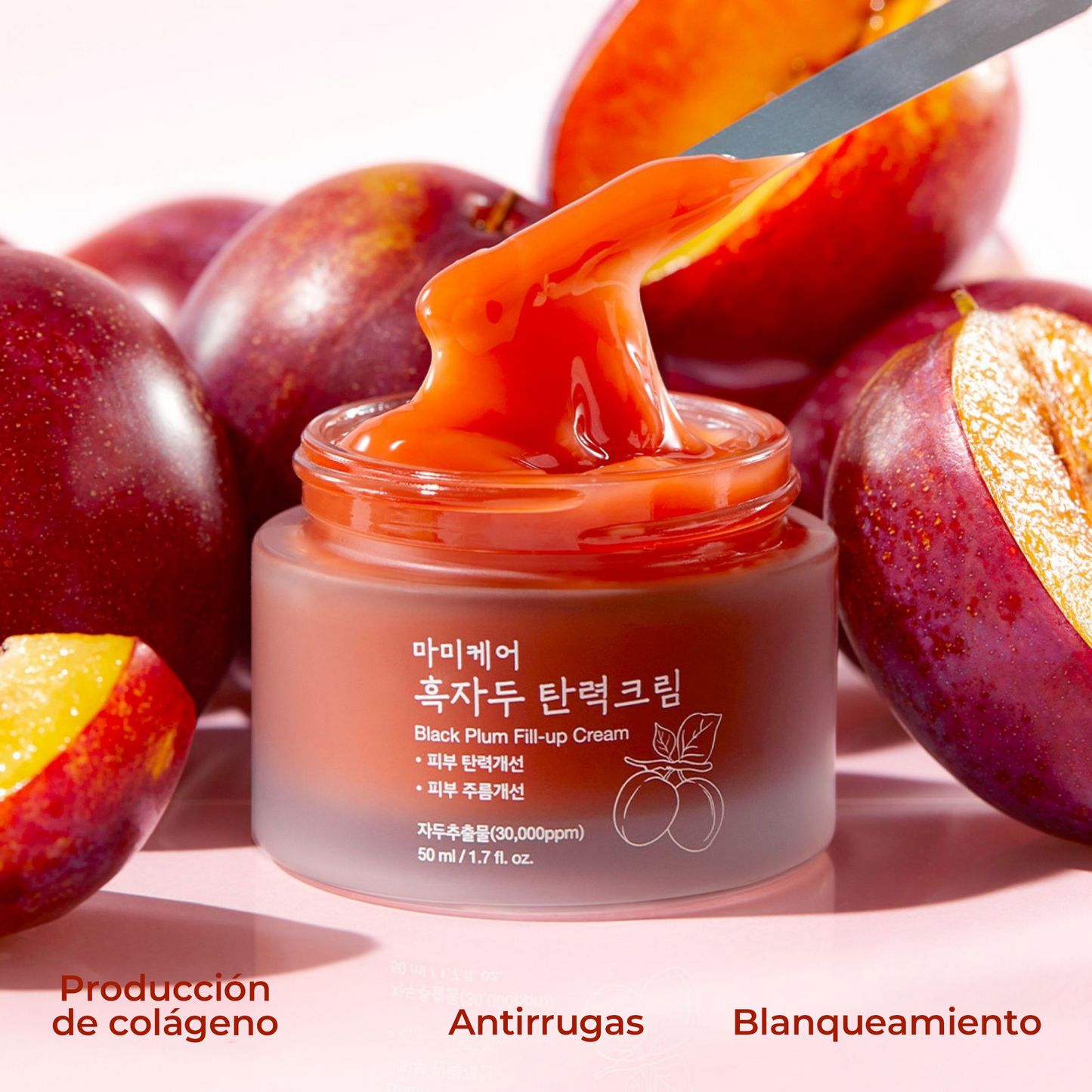 MOMMY CARE Black Plum Fill Up Cream 50ml – Crema Facial Coreana Reafirmante con Extracto de Ciruela Negra y Complejo BL_Fill-Up para Piel Firme y Juvenil