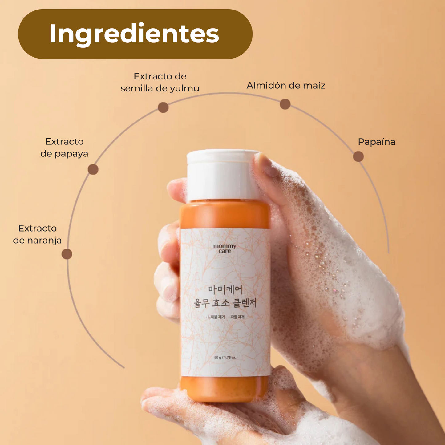 MOMMY CARE Yulmu Enzyme Cleanser 50g – Limpiador Facial en Polvo con Extracto Natural de Yulmu y Enzima de Papaya para Piel Suave y Renovada