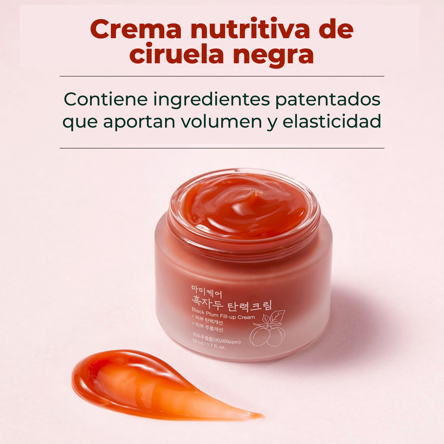 MOMMY CARE Black Plum Fill Up Cream 50ml – Crema Facial Coreana Reafirmante con Extracto de Ciruela Negra y Complejo BL_Fill-Up para Piel Firme y Juvenil