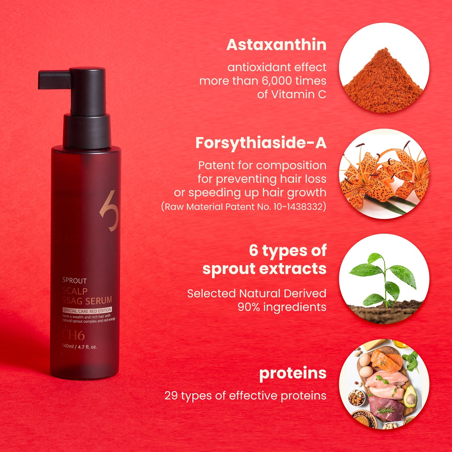 CH6 Scalp Ssag Serum Red Edition 140ml